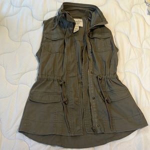 American Rag Utility Vest with Drawstrings and Pockets